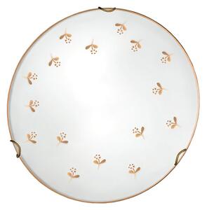 Austrolux KOLARZ Zidna lampa Nonna, Ø 30 cm, cvijet zlatne boje, staklo, prigušiva, Bijela, Dnevni boravak/blagovaonica, Staklo