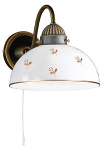 Austrolux KOLARZ Nonna zidna lampa Ø 20 cm, cvijet zlatne boje, glatki rub, Bijela, Dnevni boravak/blagovaonica, Staklo