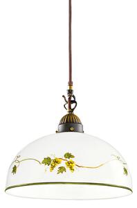 Austrolux KOLARZ Nonna viseća lampa, Ø 30 cm, grožđe, glatki rub, prigušiva, Bijela, Dnevni boravak/blagovaonica, Staklo