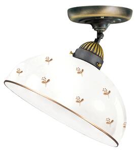 Austrolux KOLARZ stropna lampa Nonna Ø30cm cvijet zlatne boje glatki rub, prigušiva, Bijela, Dnevni boravak/blagovaonica, Staklo