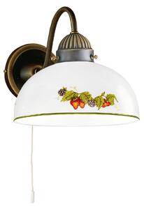 Austrolux KOLARZ Zidna lampa Nonna, Ø 20 cm, jagode, glatki rub, Bijela, Dnevni boravak/blagovaonica, Staklo