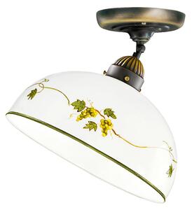Austrolux KOLARZ stropna lampa Nonna, Ø 30 cm, grožđe, glatki rub, prigušiva, Bijela, Dnevni boravak/blagovaonica, Staklo