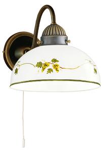Austrolux KOLARZ Nonna zidna lampa, Ø 20 cm, grožđe, glatki rub, Bijela, Dnevni boravak/blagovaonica, Staklo