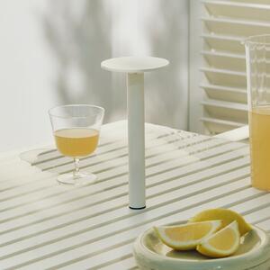 HAY LED punjiva stolna lampa HOST PORTABLE, krem bijela, 22 cm IP44, prigušiva, Bež, Dnevni boravak/blagovaonica, Aluminij