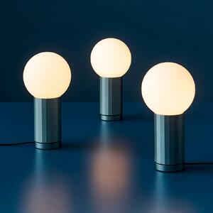 HAY LED stolna lampa UKLJ., plava, visina 20 cm, prigušljiva, prigušiva, Plava, Dnevni boravak/blagovaonica, Staklo