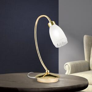 ORION Stolna lampa CARLA, boje mesinga, visina 32 cm, metal/staklo, Zlato / mjed, Dnevni boravak/blagovaonica, Metal