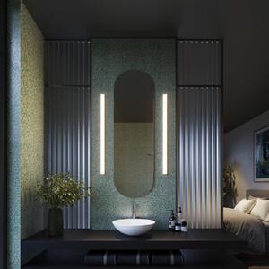 Wever & Ducré Lighting WEVER DUCRÉ LED zidna svjetiljka Mirba 3.0 crno/bijela 91 cm IP44, Bijela, kupaonica, Plastika