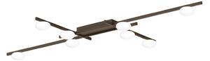 Wever & Ducré Lighting WEVER DUCRÉ LED stropna svjetiljka Perlez Grid 1.0 brončana 927, prigušiva, Bronca / stari mesing, Dnevni boravak/blagovaonica, Aluminij