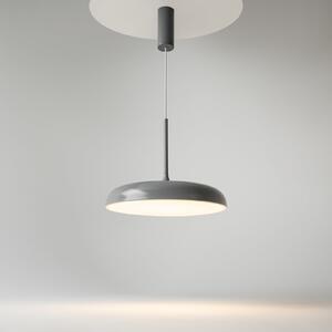 Maytoni LED viseća svjetiljka Gerhard, Ø 40 cm, siva, metalna, Sivo, Dnevni boravak/blagovaonica, Metal