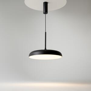 Maytoni LED viseća svjetiljka Gerhard, Ø 40 cm, crna, metalna, Crno, Dnevni boravak/blagovaonica, Metal