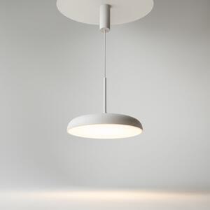Maytoni LED viseća svjetiljka Gerhard, Ø 40 cm, bijela, metalna, Bijela, Dnevni boravak/blagovaonica, Metal