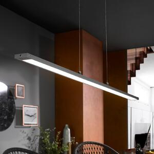 FISCHER & HONSEL Marlo LED viseća svjetiljka, siva, duljina 120 cm, CCT, dodirni prigušivač, prigušiva, Sivo, Dnevni boravak/blagovaonica, Metal