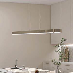 FISCHER & HONSEL Vayana LED viseća svjetiljka, siva, duljina 189 cm, CCT dodirni prigušivač, prigušiva, Smeđa / hrđa, Dnevni boravak/blagovaonica, Metal