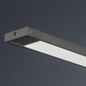 FISCHER & HONSEL LED viseća svjetiljka Marlo, siva, duljina 120 cm, CCT, dodirni prigušivač, prigušiva, Smeđa / hrđa, Dnevni boravak/blagovaonica, Metal