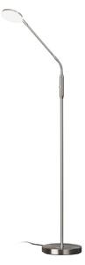 FISCHER & HONSEL Sorento LED podna lampa, niklovana završna obrada, visina 138 cm, CCT, dodirni, prigušiva, Metalik, Dnevni boravak/blagovaonica, Metal