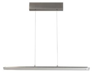 FISCHER & HONSEL Torvi LED viseća svjetiljka, nikal, duljina 88 cm, CCT, dodirni prigušivač, prigušiva, Metalik, Dnevni boravak/blagovaonica, Metal