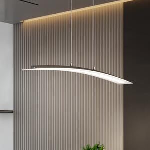 FISCHER & HONSEL Mavero LED viseća svjetiljka, nikal, duljina 90 cm, CCT, dodirni prigušivač, prigušiva, Metalik, Dnevni boravak/blagovaonica, Metal