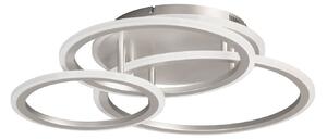 FISCHER & HONSEL GELDER LED stropna svjetiljka, nikal, 60x51 cm, RGBW daljinski upravljač, prigušiva, Metalik, Dnevni boravak/blagovaonica, Metal