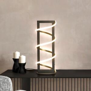 FISCHER & HONSEL Gwen LED stolna lampa, crna, visina 45 cm, CCT, dodirni prigušivač, prigušiva, Crno, Dnevni boravak/blagovaonica, Metal
