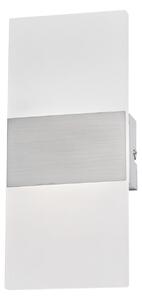 FISCHER & HONSEL LED zidna svjetiljka FODER, boje nikla, visina 27 cm, prekidač, Metalik, Dnevni boravak/blagovaonica, Metal