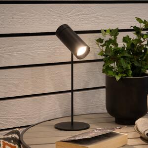 Konstsmide LED punjiva stolna lampa Multi, crna, visina 30 cm, IP54, prigušiva, Crno, Dnevni boravak/blagovaonica, Aluminij