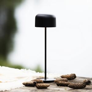 Konstsmide Lille LED punjiva stolna lampa, visina 36 cm, crna, IP54, USB, prigušiva, Crno, Dnevni boravak/blagovaonica, Aluminij
