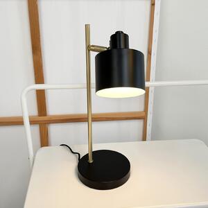 Dyberg Larsen Ocean stolna lampa, crna/mesing, 43 cm, Crno, Dnevni boravak/blagovaonica, Metal