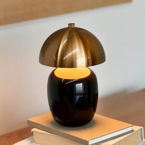 Dyberg Larsen Manhattan LED stolna lampa, crna/mesing, prigušiva, Crno, Dnevni boravak/blagovaonica, Keramika