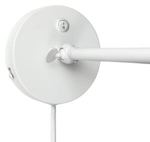 Dyberg Larsen Futura zidna svjetiljka, bijela, 15W, kabel, metal, Bijela, Dnevni boravak/blagovaonica, Metal