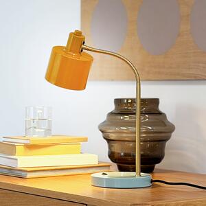 Dyberg Larsen Stolna lampa Ocean Flex, curry/tirkizna, 45 cm, Žuta, Dnevni boravak/blagovaonica, Metal