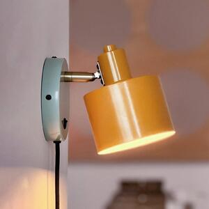 Dyberg Larsen Zidna lampa Ocean, curry/tirkizna, projekcija 21 cm, Žuta, Dnevni boravak/blagovaonica, Metal