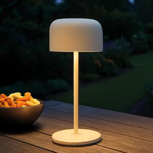 FH Lighting Finley LED punjiva stolna lampa, pješčano bež boje, visina 22 cm, metalna, IP54, prigušiva, Bež, Metal