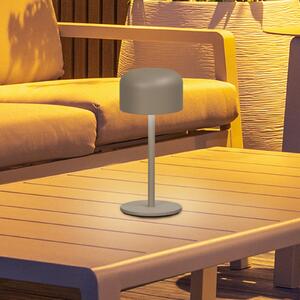 FH Lighting Finley LED punjiva stolna lampa, sivo-smeđa, visina 22 cm, metalna, IP54, prigušiva, Smeđa / hrđa, Metal