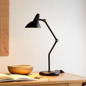 Dyberg Larsen Vela stolna lampa, crna, visina 45 cm, Crno, Dnevni boravak/blagovaonica, Metal