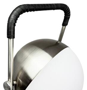 Dyberg Larsen LED punjiva stolna lampa Mova, crna, IP44, prigušiva, Krom, Dnevni boravak/blagovaonica, Metal