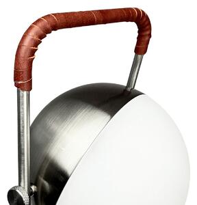 Dyberg Larsen LED punjiva stolna lampa Mova, bordo, IP44, prigušiva, Krom, Dnevni boravak/blagovaonica, Metal