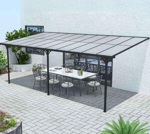 Westmann - Aluminijska nadstrešnica za terasu Bruce 6m | Crna | 300x617x270 cm - BRANDED IN GERMANY
