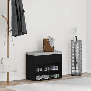 Klupa za cipele 60 x 30 x 45 cm Konstruirano drvo Crni hrast - Crni hrast 60 x 30 x 45 cm