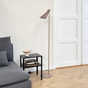 Dyberg Larsen podna lampa DL12, bež/mesing, 139 cm, metal, Bež, Dnevni boravak/blagovaonica, Metal