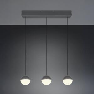 Reality Leuchten Senta LED viseća svjetiljka, antracit, duljina 62 cm, 3000 K, 3 žarulje., Crno, Dnevni boravak/blagovaonica, Plastika, Metak