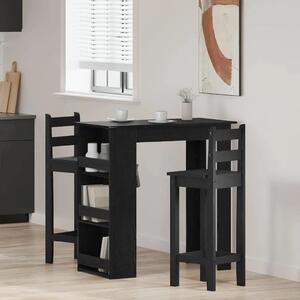 Barski stol sa policom za odlaganje crni hrast 102x50x103 5 cm - Crni hrast