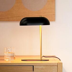 Dyberg Larsen Mini Arch stolna lampa, crna/mesing, 32 cm, Crno, Dnevni boravak/blagovaonica, Metal
