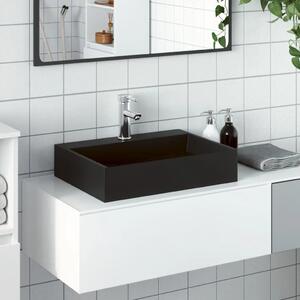 Lavabo - Umivaonik od lijevanih minerala i mramora 50x38x11 cm mat crni - Crna 50 x 38 x 11 cm