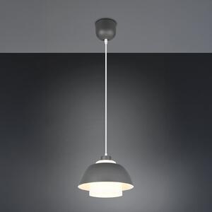 Reality Leuchten Tilos viseća svjetiljka, antracit, Ø 30 cm, metal/staklo, E27, prigušiva, Crno, Dnevni boravak/blagovaonica, Metal