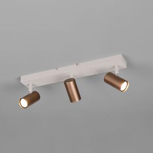 Reality Leuchten Taryn reflektor, smeđi, duljine 45 cm, 3 žarulje, Mini-GU10, prigušiva, Smeđa / hrđa, Dnevni boravak/blagovaonica, Metal, Strop polukružni s prostorom