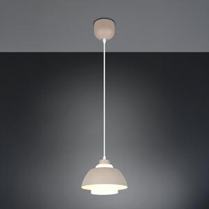Reality Leuchten Tilos viseća svjetiljka, bež, Ø 23 cm, metal/staklo, E27, prigušiva, Bež, Dnevni boravak/blagovaonica, Metal