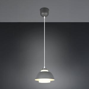 Reality Leuchten Tilos viseća svjetiljka, antracit, Ø 23 cm, metal/staklo, E27, prigušiva, Crno, Dnevni boravak/blagovaonica, Metal