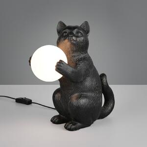 Reality Leuchten Gatio stolna lampa, crna, visina 30 cm, smola, G9, Crno, Dnevni boravak/blagovaonica, Plastika