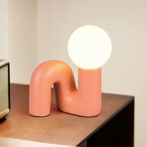 Reality Leuchten Quinn stolna lampa, narančasta, visina 22 cm, keramika/staklo, G9, Naranča, Dnevni boravak/blagovaonica, Keramika