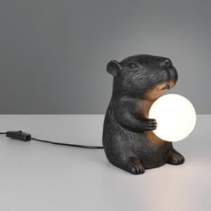 Reality Leuchten Capi stolna lampa, crna, visina 25 cm, smola, G9, Crno, Dnevni boravak/blagovaonica, Plastika